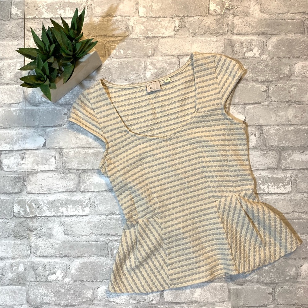 Anthropology 9Hi5 STCL  Peplum Top szS